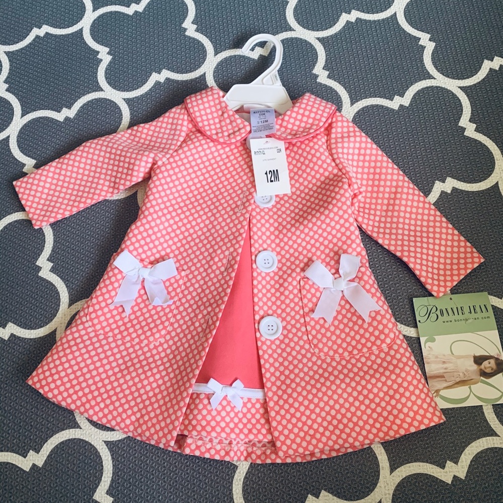 Bonnie baby coat dress set - 12 months